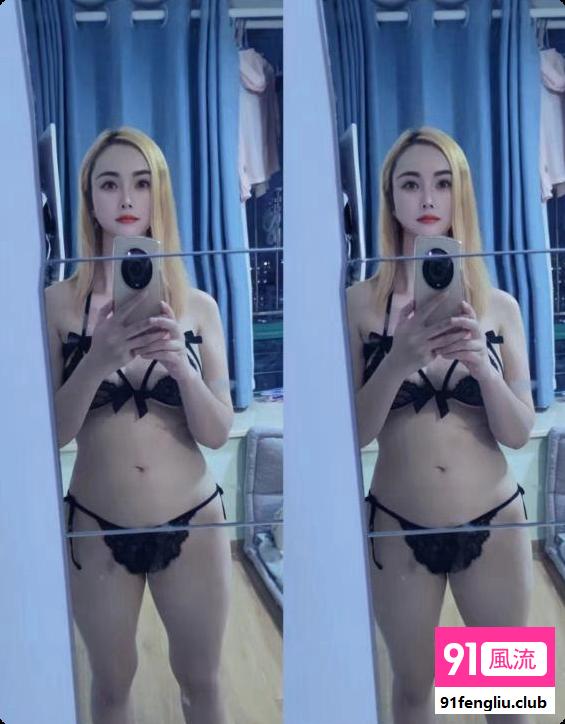 一线天的金发尤物